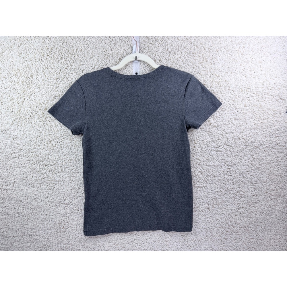 Polo Ralph Lauren V-Neck Tee Womens Large Grey Purple Pony Cotton - Picture 4 of 10